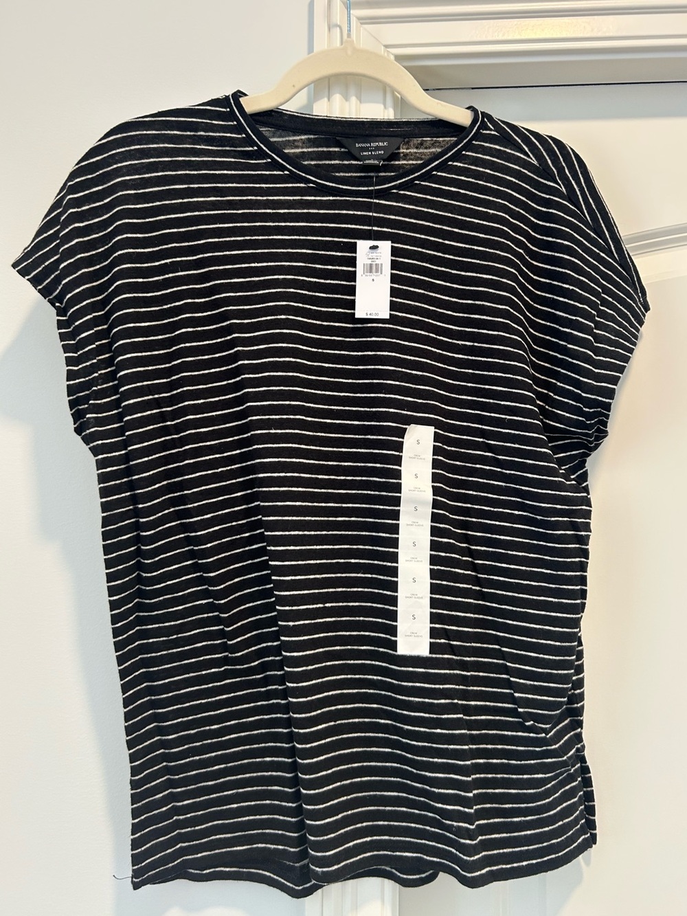 Black & White Striped Short Sleeve Tee